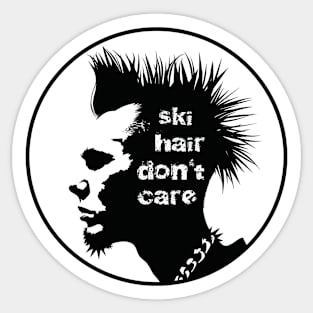 Ski Hair Circle Sticker